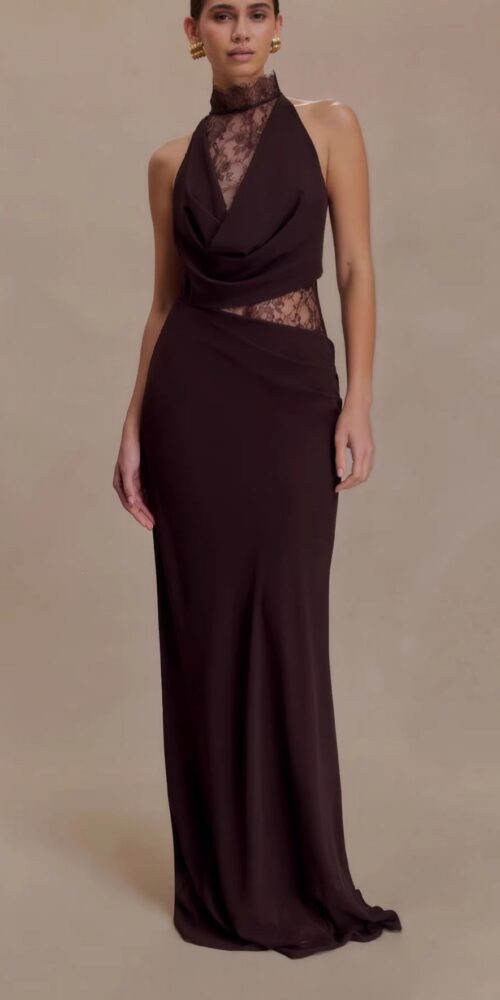 O1CN01e4QVoF1TkPc2KiCTP__2217550252420-0-cib HALTER LACE CUTOUT DRAPED MAXI GOWN
