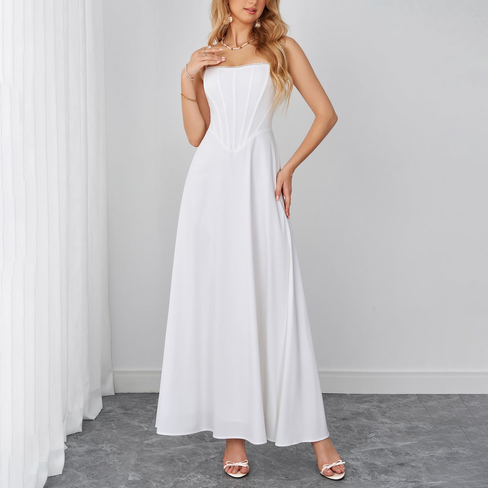 O1CN01eCkhSU23jKrQFbDJv__3423897291-0-cib LACE CORSET FLOWY MAXI DRESS, SPAGHETTI STRAP BOHO
