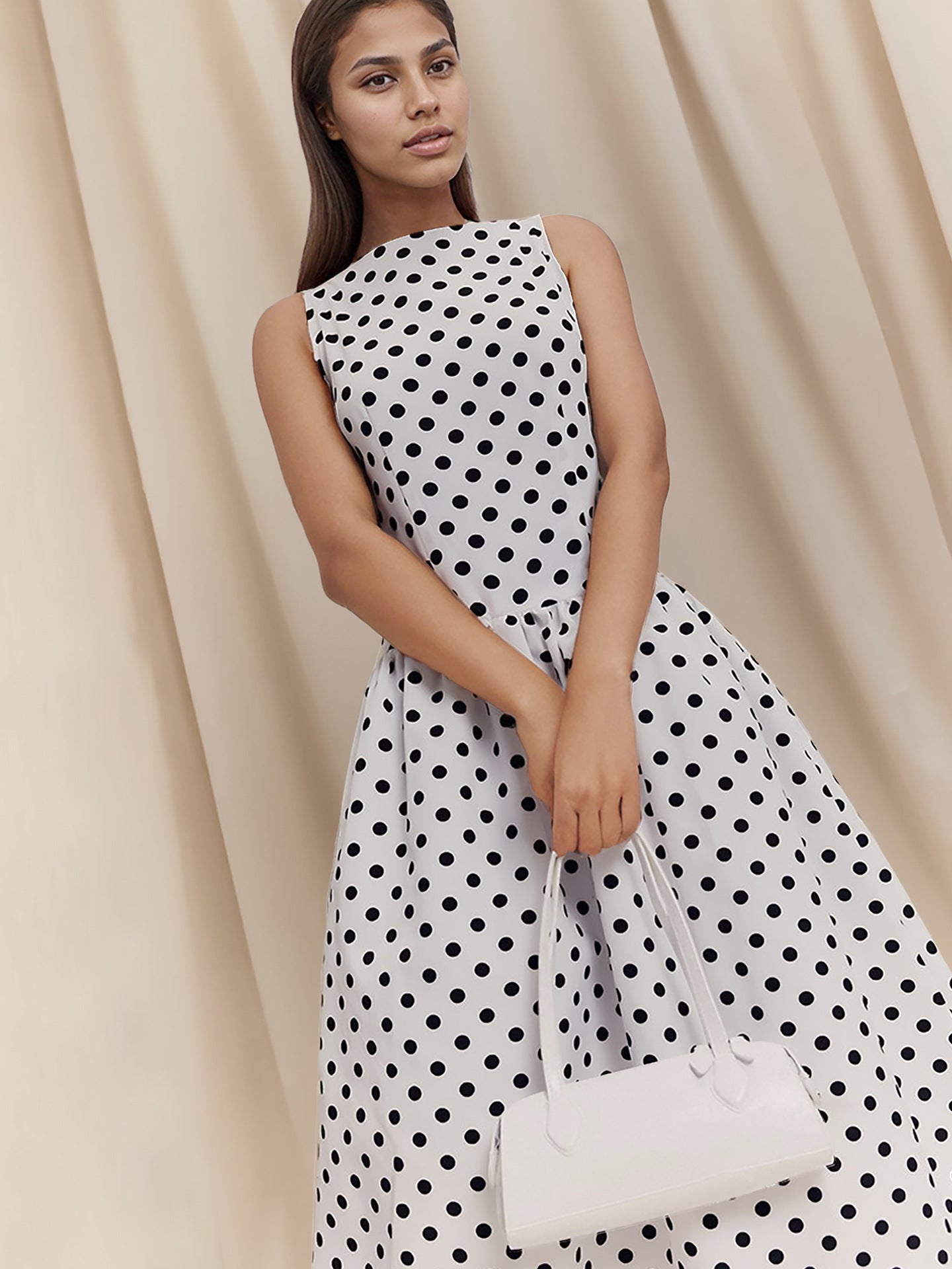 O1CN01eQrkNG1zMCID0b7rm__2217524266699-0-cib SLEEVELESS POLKA DOT MIDI A-LINE DRES