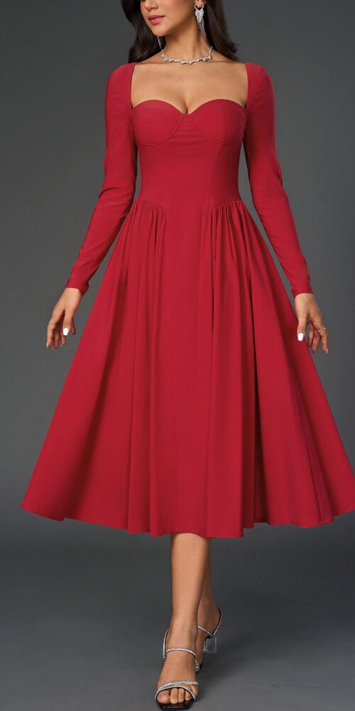 O1CN01exfiTf23jKk7mYr7u__3423897291-0-cib LONG SLEEVE SWEETHEART CORSET FLARED MIDI DRESS