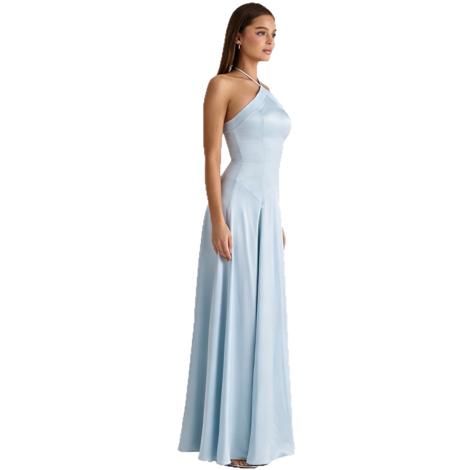 O1CN01frxJY61ndoEKvDGqM__6000000005113-0-cib HALTER SATIN MAXI DRESS FOR WEDDING GUEST