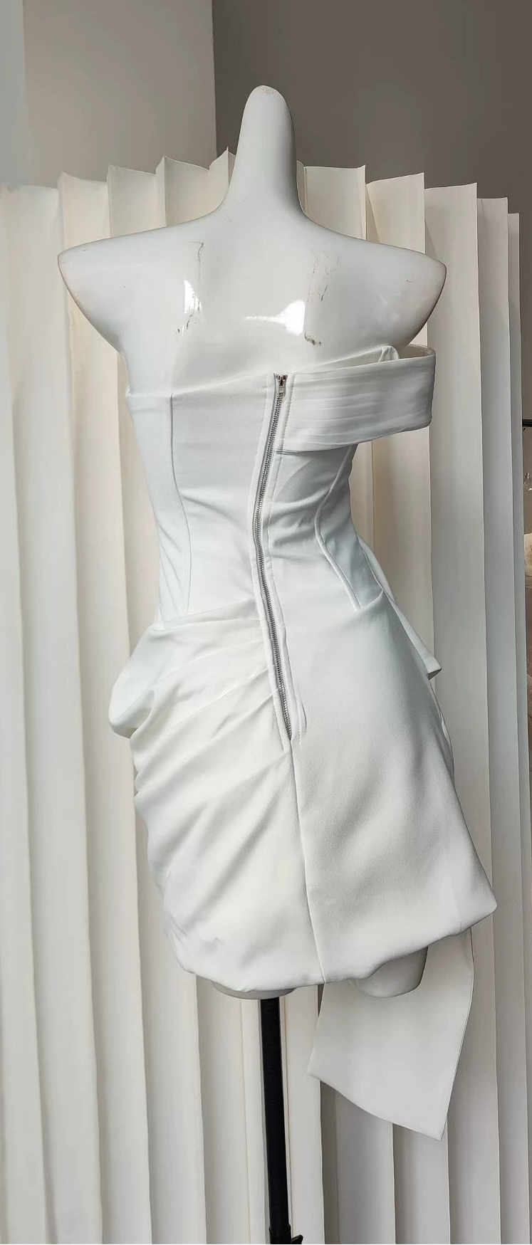 O1CN01jbp2u01KjC19UxFGl__2207702931199 OFF-SHOULDER DRAPED WRAP MINI DRESS