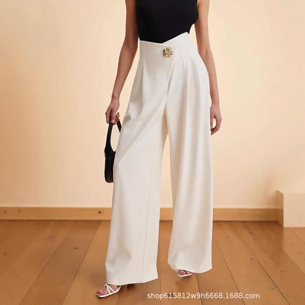 O1CN01jnj2mS1zMCI2BKSlo__2217524266699-0-cib HIGH WAIST WRAP FRONT GOLD BUTTON WIDE LEG PANTS