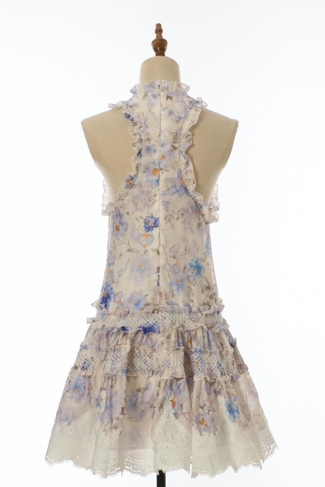 O1CN01jr1F9q1R02IBLRzVb__2216404562048-0-cib WHITE CHIFFON A-LINE TIERED DROP-WAIST DRESS