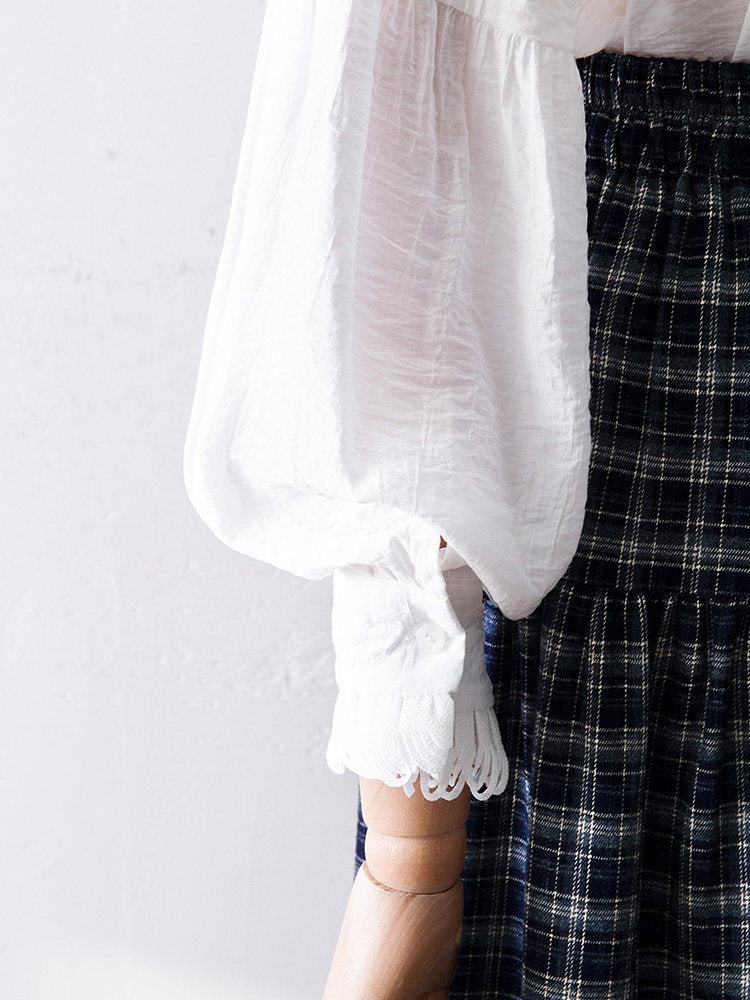 O1CN01kxTd8J1fP8ZObM8KK__163593998 RUFFLED PETER PAN COLLAR PUFF SLEEVE CRINKLED BLOUSE