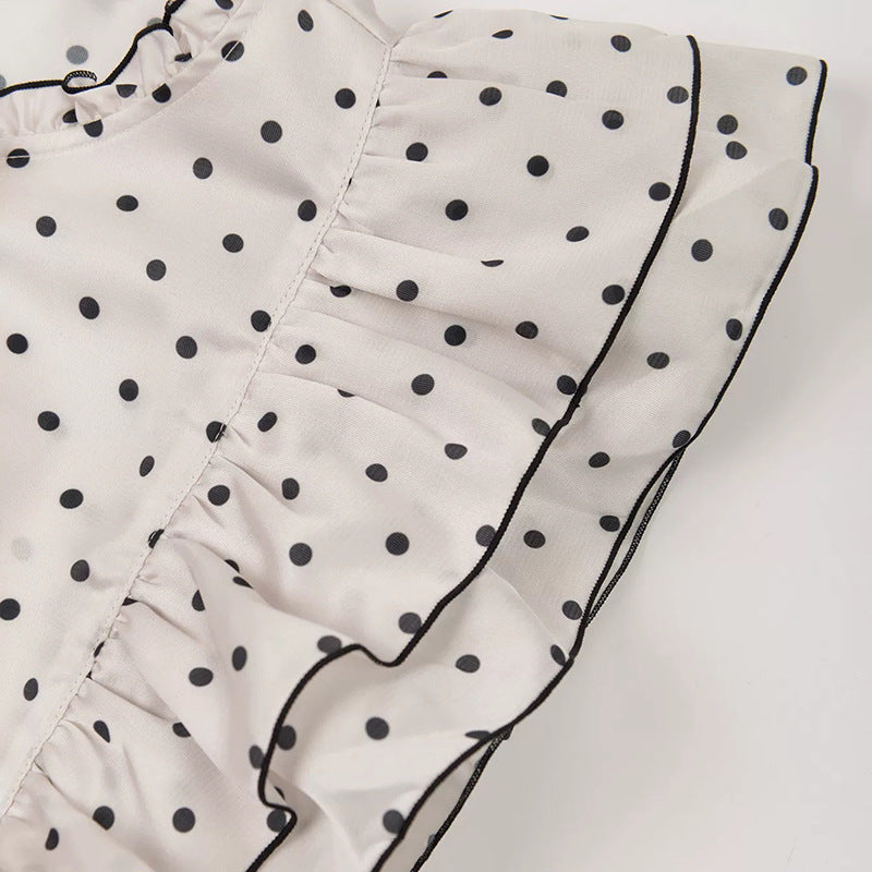 O1CN01nO2k631ZZm7igbbJy__2217486813209-0-cib POLKA DOT RUFFLE SLEEVE MIDI DRESS FOR WEDDING GUEST