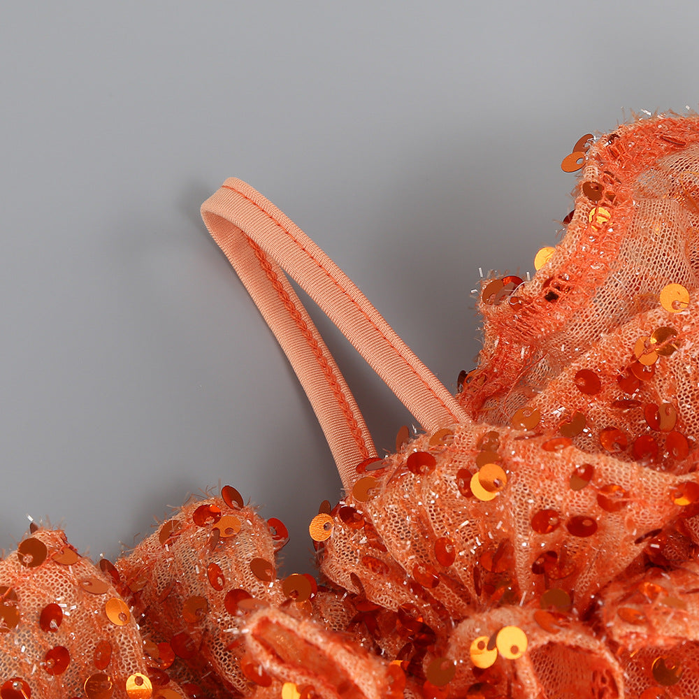 O1CN01nyqzuV28SS4hpKfop__2215820147931-0-cib ORANGE SEQUIN ONE-SHOULDER FLOOR-LENGTH GOWN