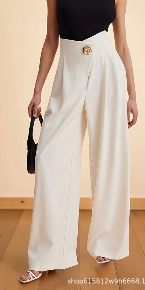 O1CN01r2tT8J1zMCHwpYiSP__2217524266699-0-cib HIGH WAIST WRAP FRONT GOLD BUTTON WIDE LEG PANTS