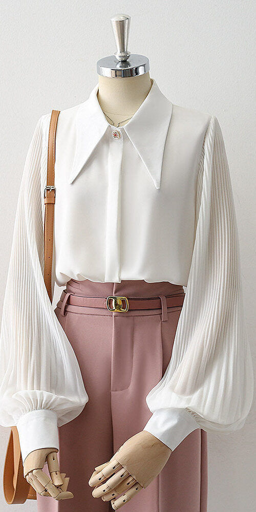 O1CN01r3zJfw1fP8LJObx2L__163593998 OVERSIZED POINT COLLAR PLEATED SATIN BLOUSE