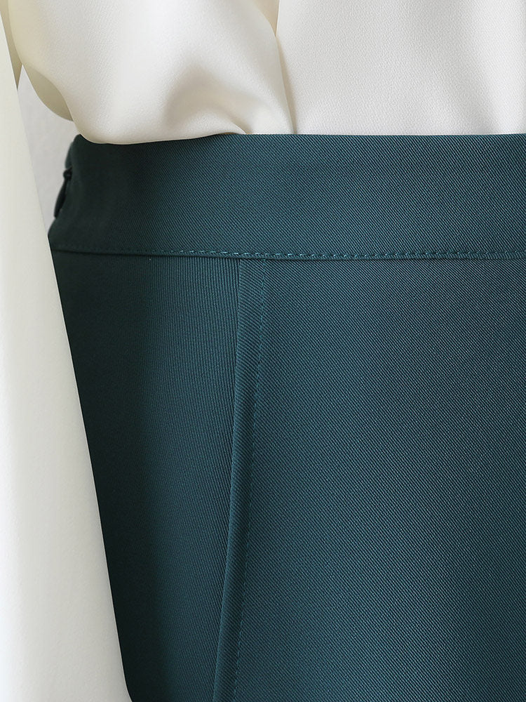 O1CN01rBe6ZT1fP8O9vnzqc__163593998 TEAL HIGH WAIST LAYERED A-LINE MIDI SKIRT BUSINESS ELEGANT