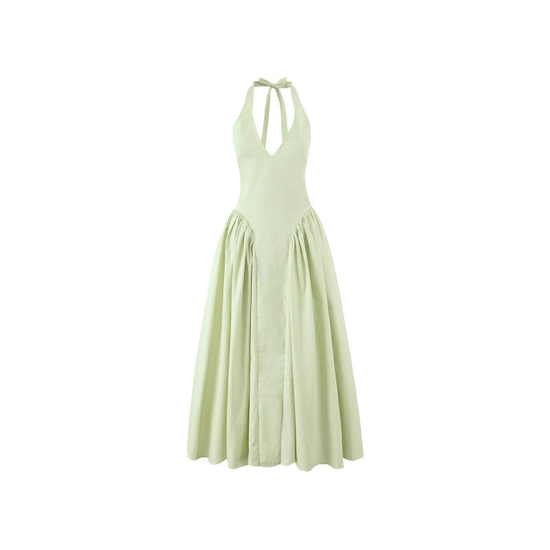 O1CN01rmcSeB2IsEjhC6TdX__2220380819341-0-cib HALTER DEEP V FLARED MAXI DRESS FOR WEDDING