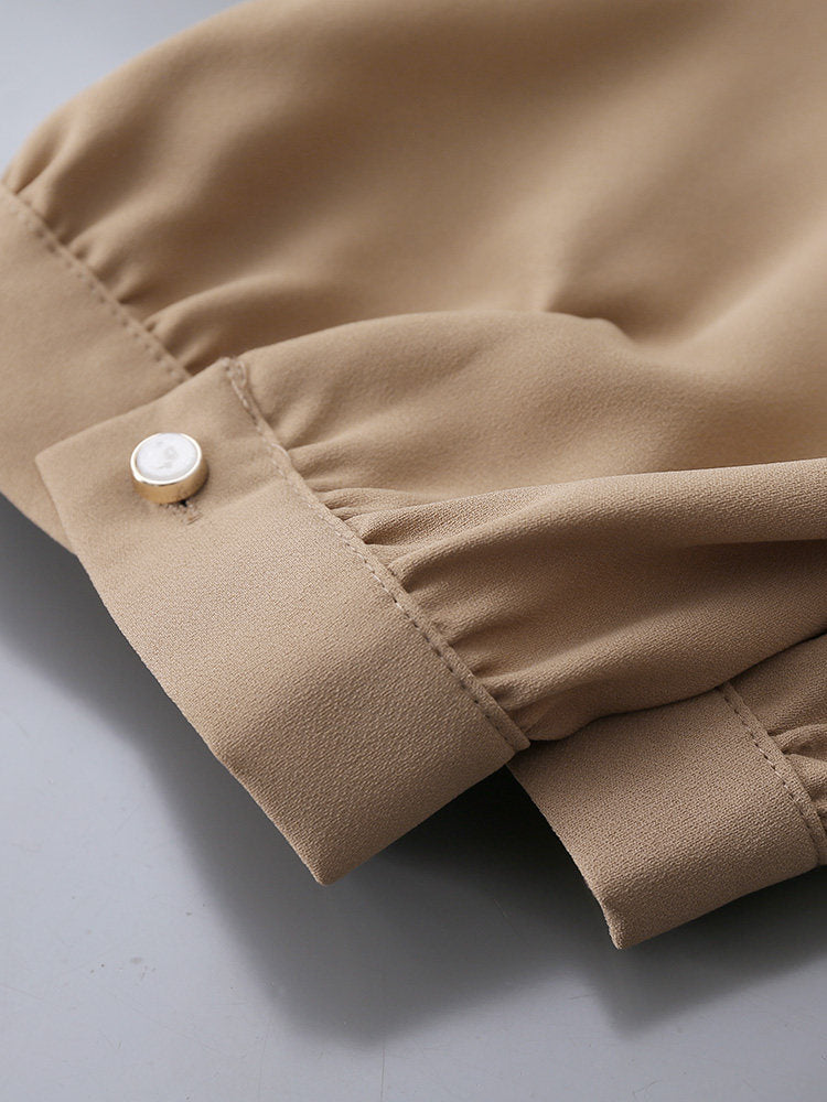 O1CN01snQYA41fP8JDu68nT__163593998 SATIN PUFF SLEEVE BOW BLOUSE | PLEATED WEDDING TOP