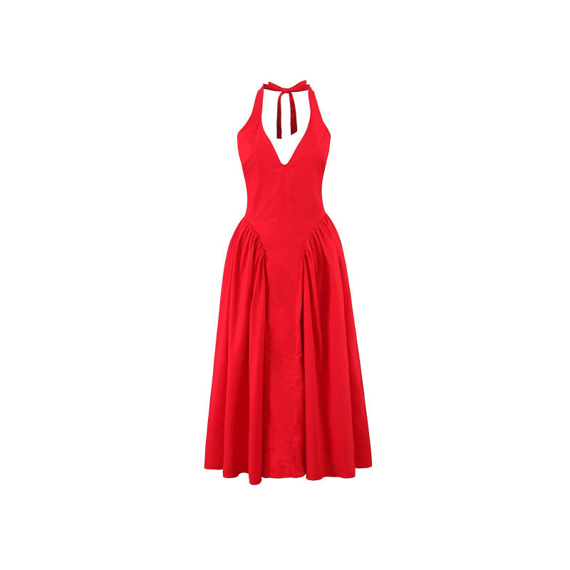 O1CN01st9P2j2IsEjaoNAHi__2220380819341-0-cib HALTER DEEP V FLARED MAXI DRESS FOR WEDDING