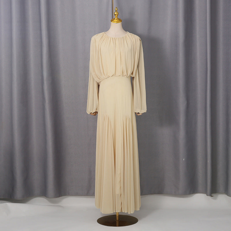 O1CN01tE8i9B1OeOJ0mfDrP__2205289861730-0-cib PALE YELLOW CHIFFON BLOUSON MAXI DRESS FOR WEDDING GUEST