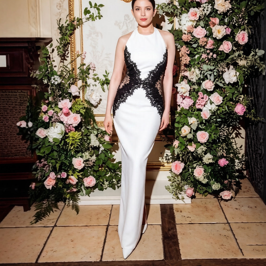 O1CN01tPMX571TkPc3SCn8H__2217550252420-0-cib LACE CUTOUT HALTER MIDI DRESS FOR WEDDING GUEST