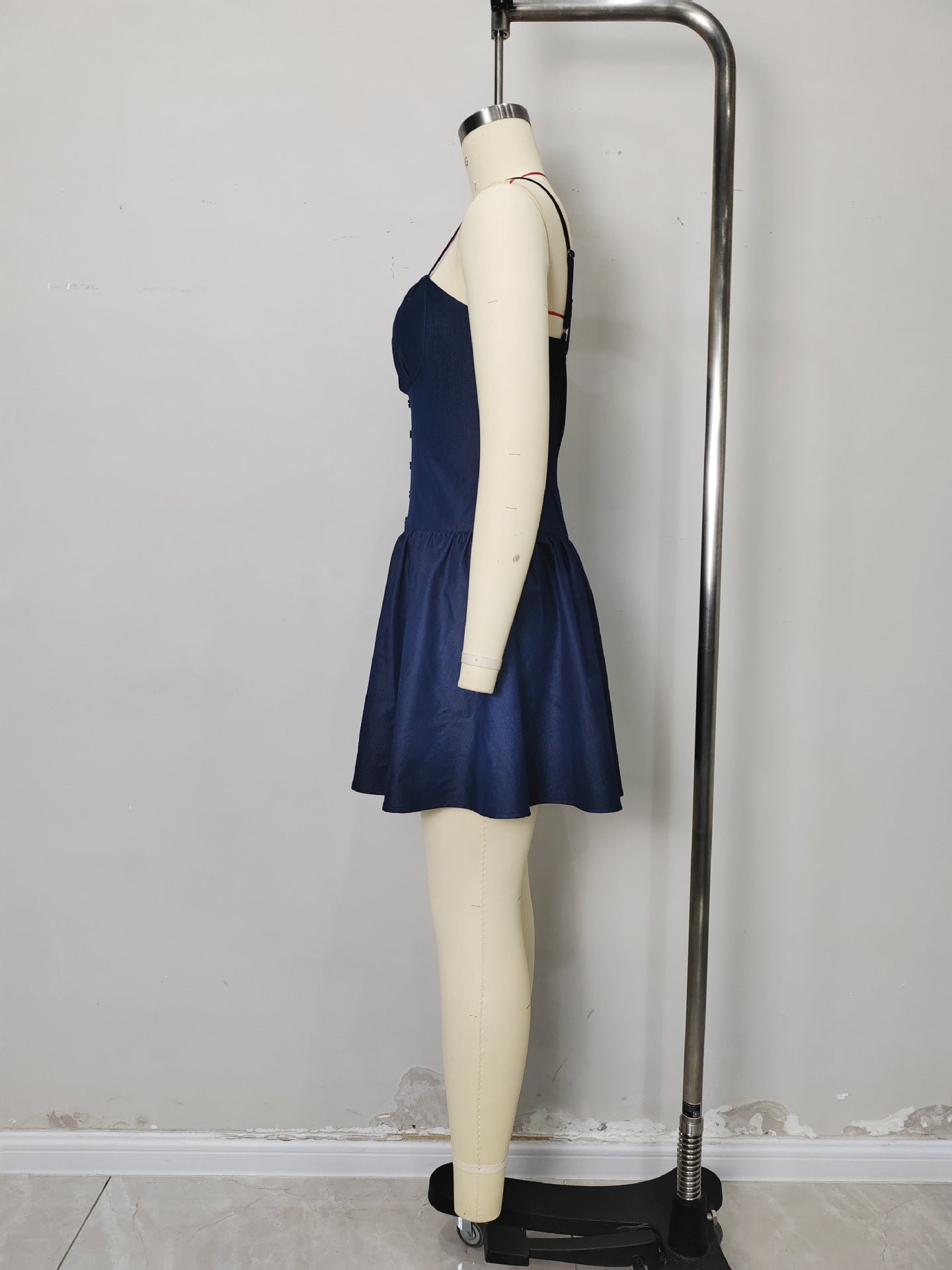 O1CN01uFTne41zMCIvrM9dv__2217524266699-0-cib DARK DENIM SQUARE NECK FIT & FLARE MINI DRESS