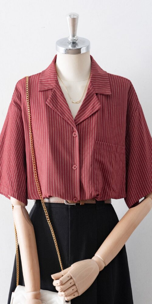 O1CN01uMy7wh1fP8XLeF7Lz__163593998 STRIPED NOTCHED LAPEL SHIRT | LOOSE FIT OFFICE WEAR
