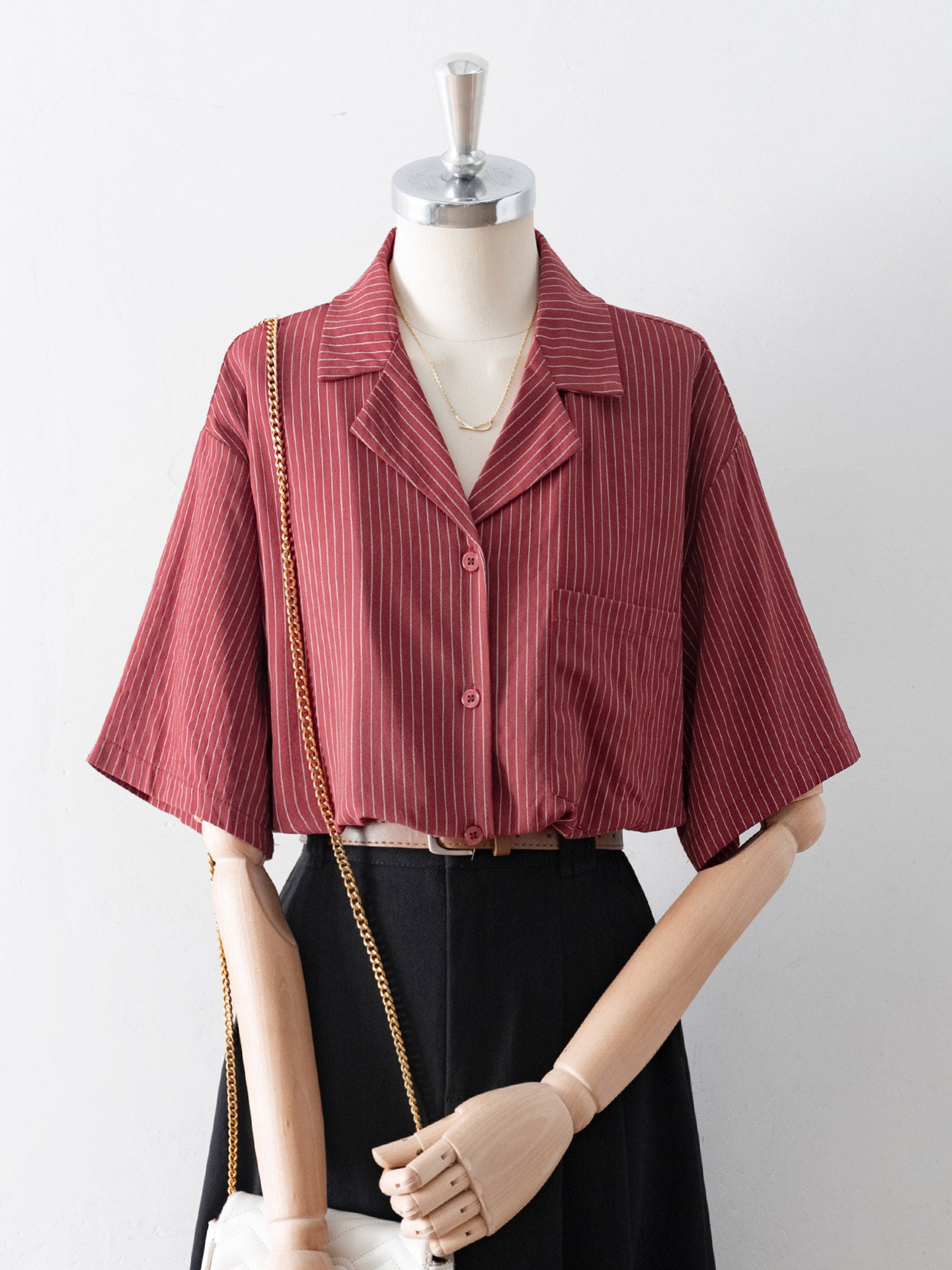 O1CN01uMy7wh1fP8XLeF7Lz__163593998 STRIPED NOTCHED LAPEL SHIRT | LOOSE FIT OFFICE WEAR