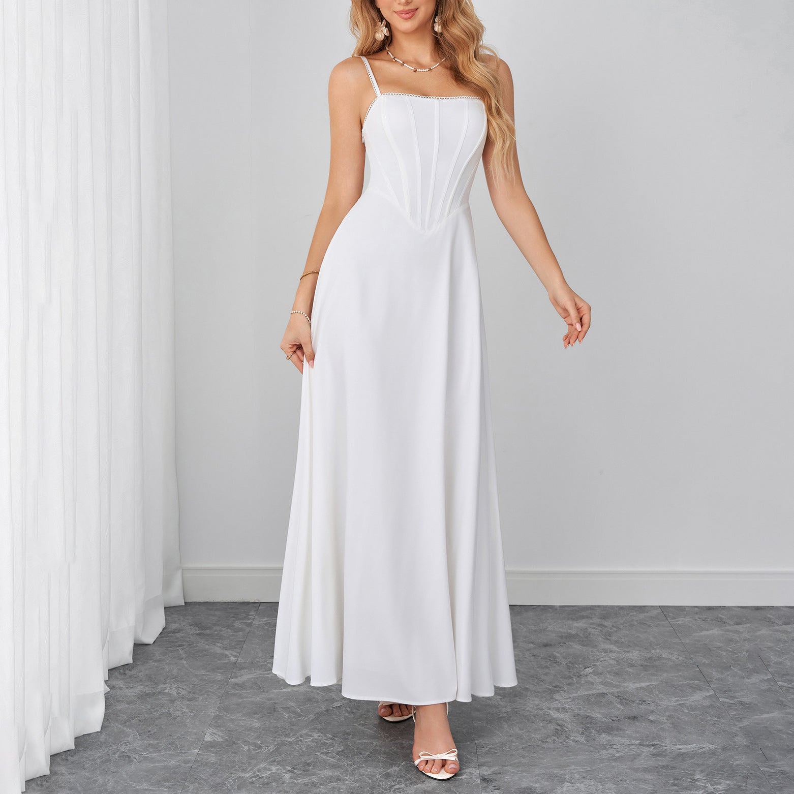 O1CN01uzBi2r23jKrLeFn7L__3423897291-0-cib LACE CORSET FLOWY MAXI DRESS, SPAGHETTI STRAP BOHO