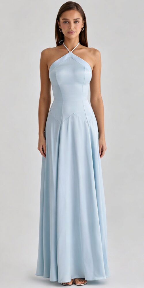 O1CN01w1m5Hu1TkPcov6A8o__2217550252420-0-cib HALTER SATIN MAXI DRESS FOR WEDDING GUEST