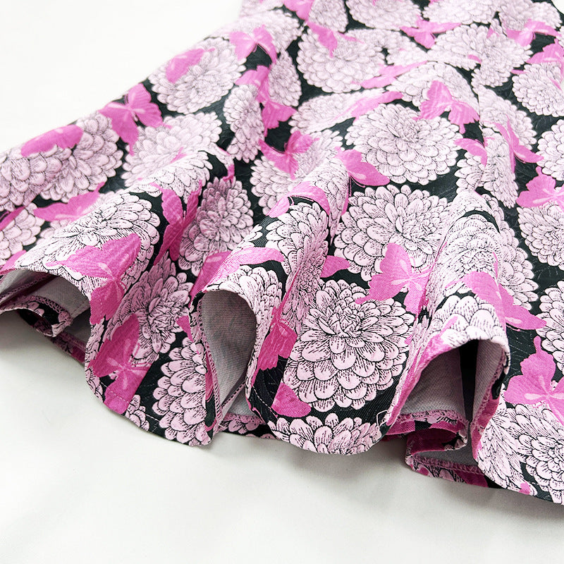 O1CN01wjstWM1PGrWj74yCM__2215471241814-0-cib PINK FLORAL BUTTERFLY PRINT MINI DRESS