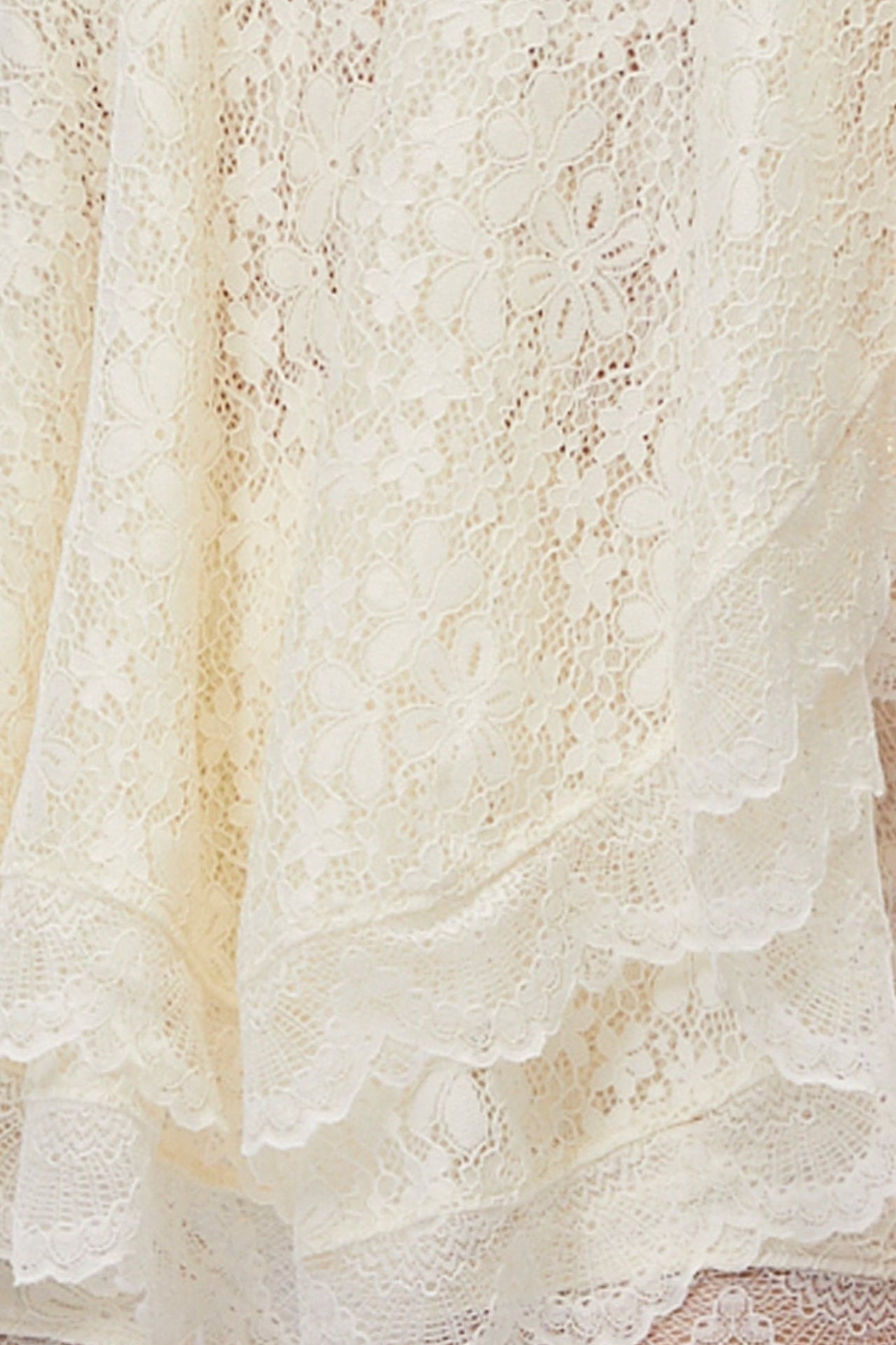 PriscillaWhiteTurtleneckLaceTop_ShortsSet_2 CREAM LACE CAPE BLOUSE & SHORTS TWO-PIECE WEDDING SET