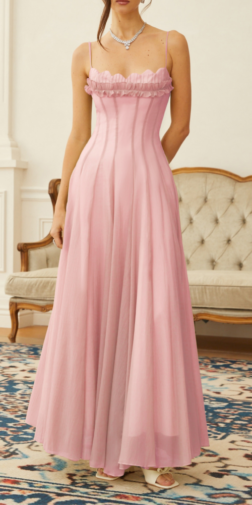 SakuraRuffledShirredTulleMaxiDress_2 SAKURA RUFFLE SHIRRED TULLE MAXI DRESS