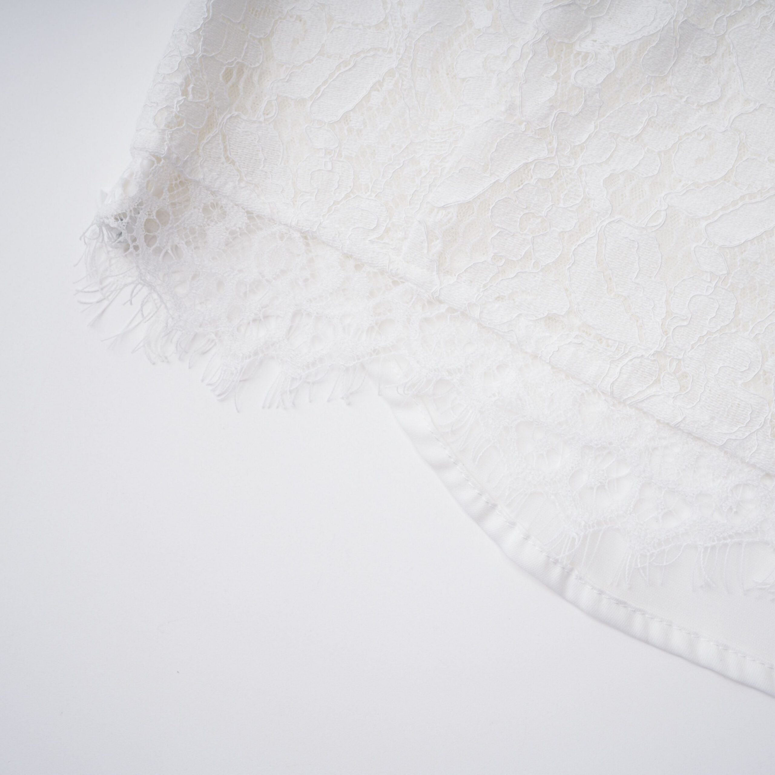 SiosiWhiteRuchedTop_SkirtSetwithLaceTrim_8 IVORY SATIN CORSET CROP TOP RUCHED MINI SKIRT TWO-PIECE SET