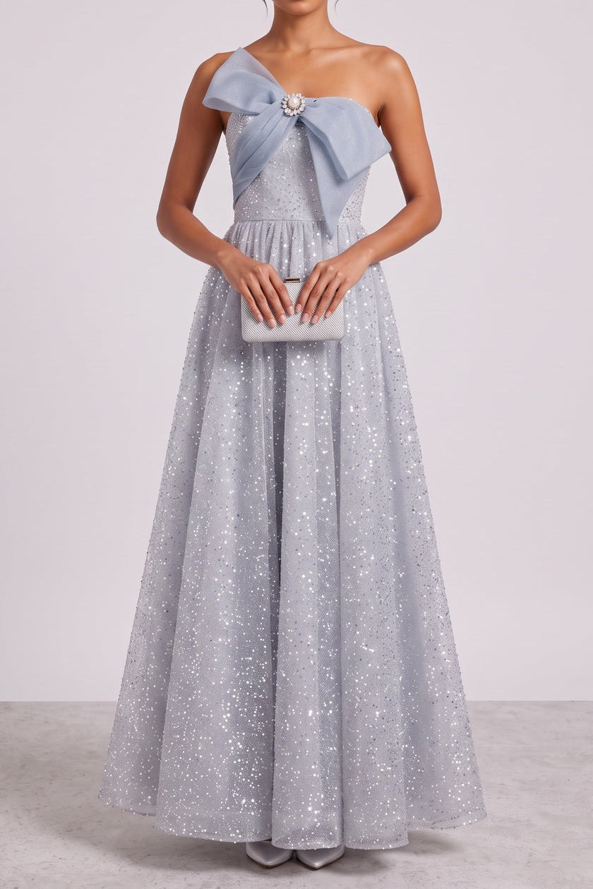 a060253b172b40d1 SILVER BLUE GLITTER TULLE A-LINE EVENING GOWN