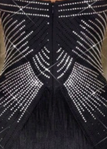a59f8c086a3f74fc6d92e7f2d966d89e BLACK ART DECO BEADED SHEATH COCKTAIL DRESS FRINGE