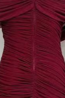 BURGUNDY MERMAID MESH EVENING GOWN