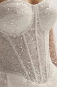 a9142b66fc0c5ce72fddad977706053b WHITE SEQUINED TULLE FIT-AND-FLARE COCKTAIL DRESS