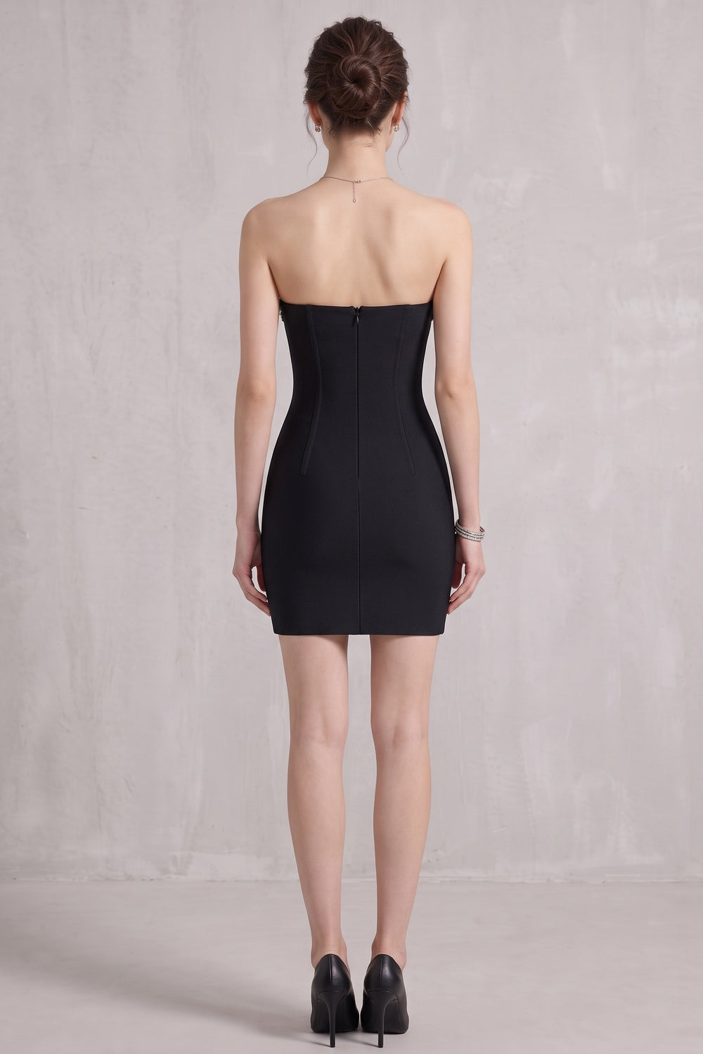 a9515cc78a67a9b8 BLACK HEAVY KNIT BODYCON DRESS FOR NIGHT OUT