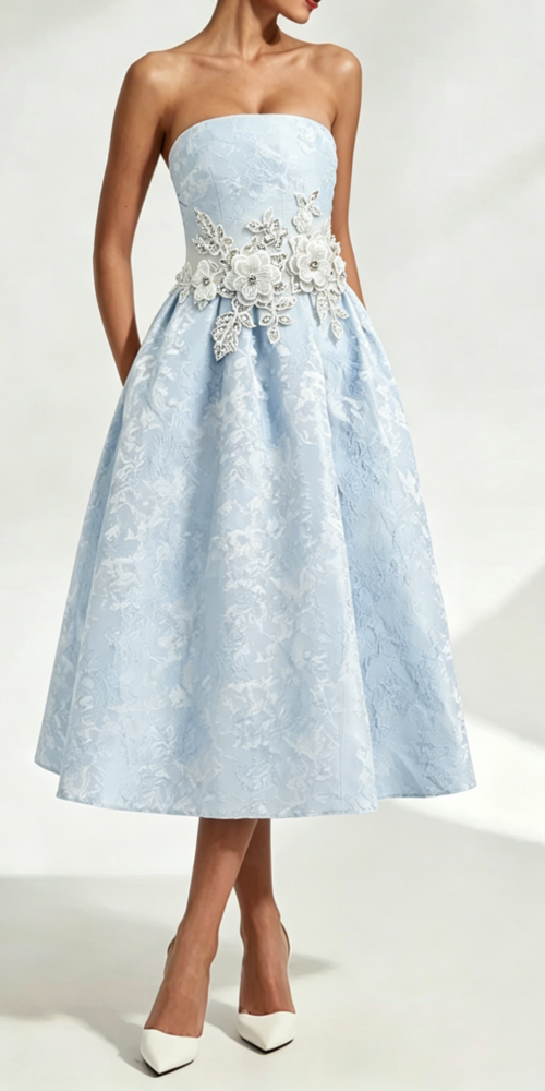 ab1948fd4bbb0598a4079a64b7af767d LACE EMBROIDERY SAOIRSE MIDI DRESS - BLUE