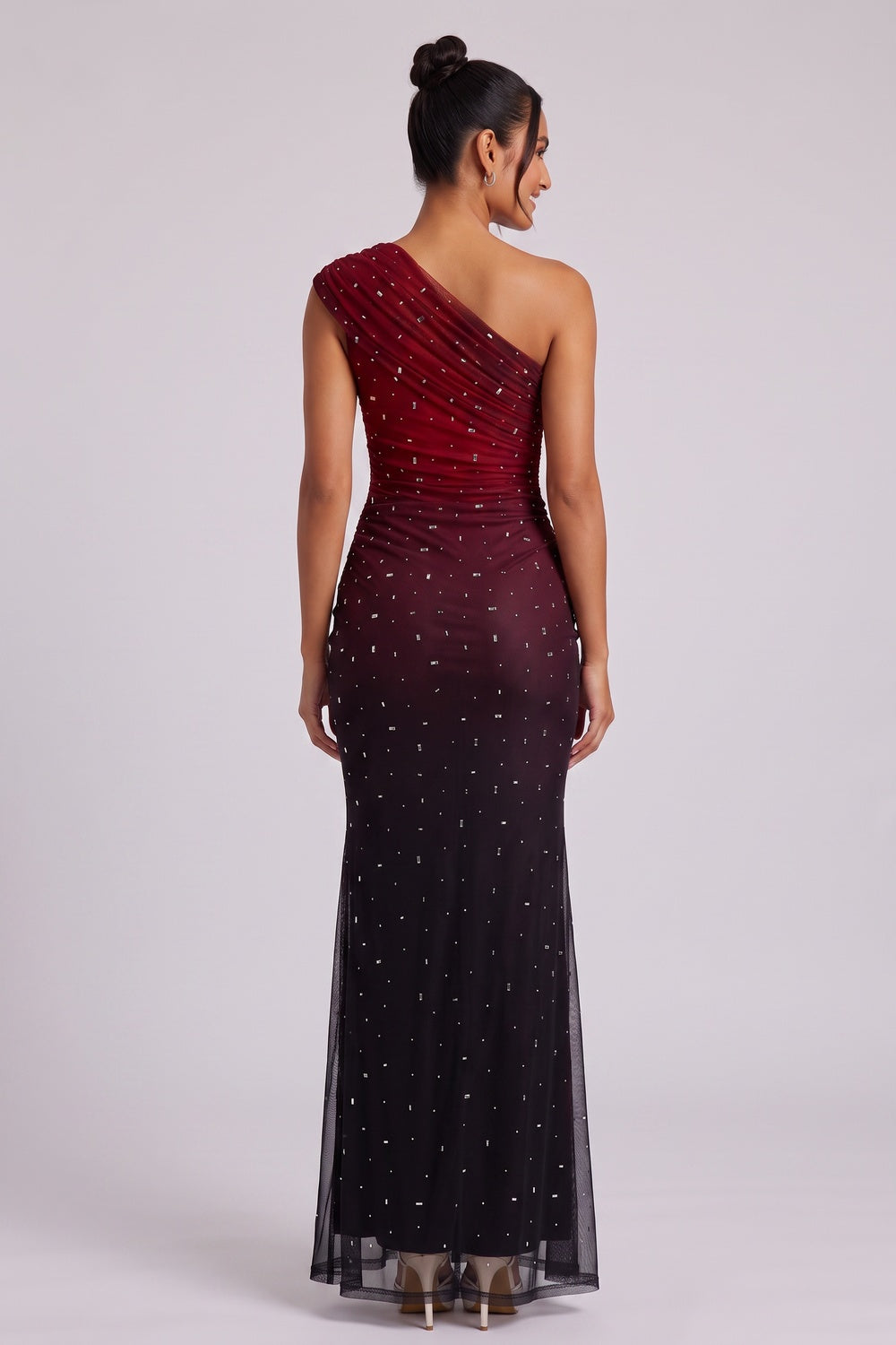 ab49ea09f70290f8 ONE-SHOULDER OMBRÉ SEQUIN GOWN, FORMAL