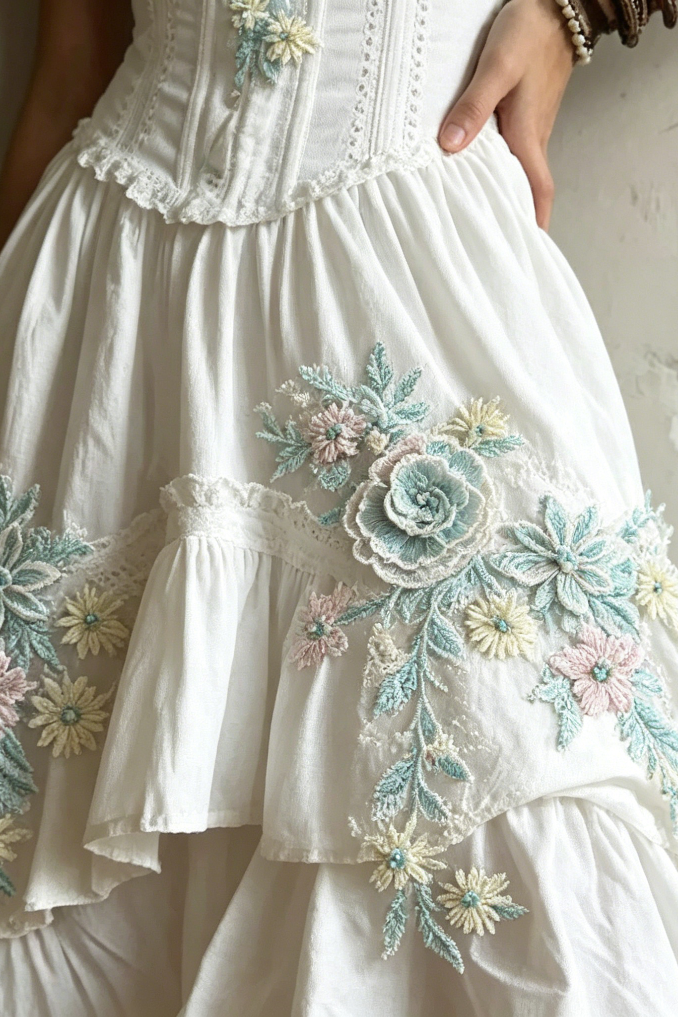 adb170c9ecdf39b0bc5cd8db8bc89bcd CORSET LACE TRIM TIERED MIDI DRESS FOR WEDDING GUEST