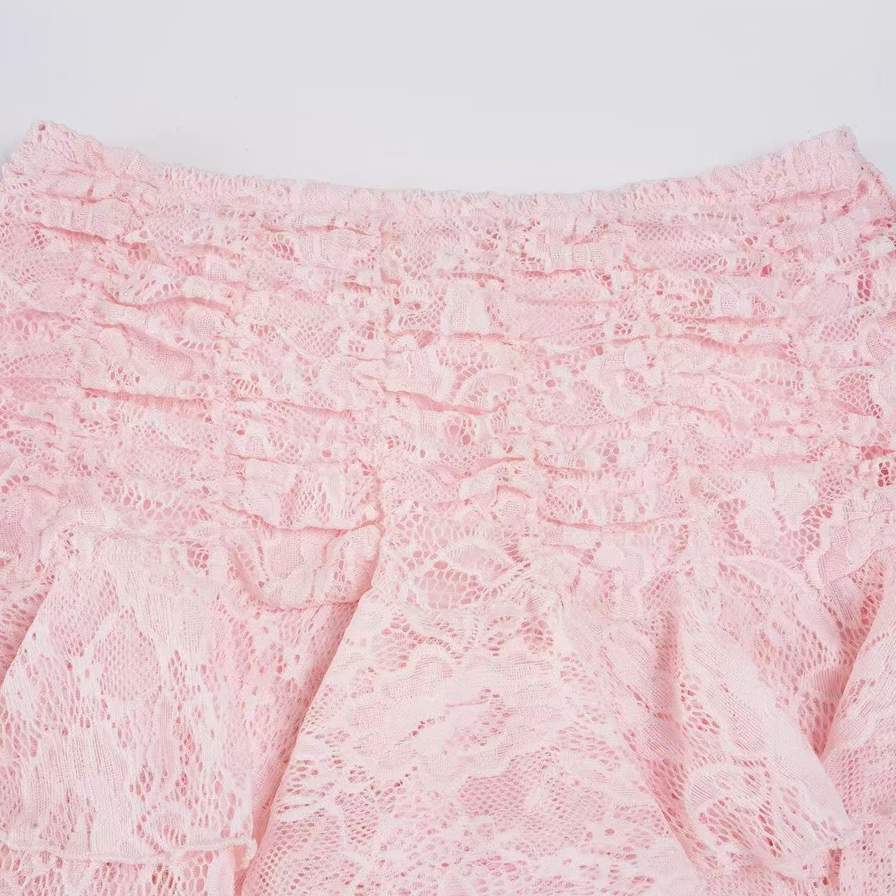 b82f8f106188e21b64bba8d0ce7c6e8e RUCHED LACE ASYMMETRIC MINI SKIRT FOR PARTY