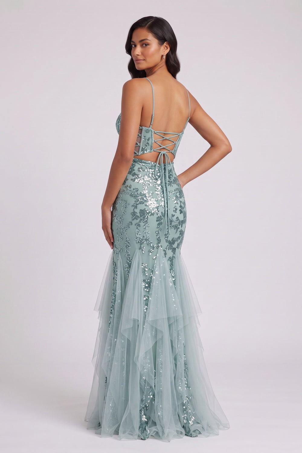 b8c30c3969d4fa73 SEAFOAM SEQUIN MERMAID EVENING GOWN