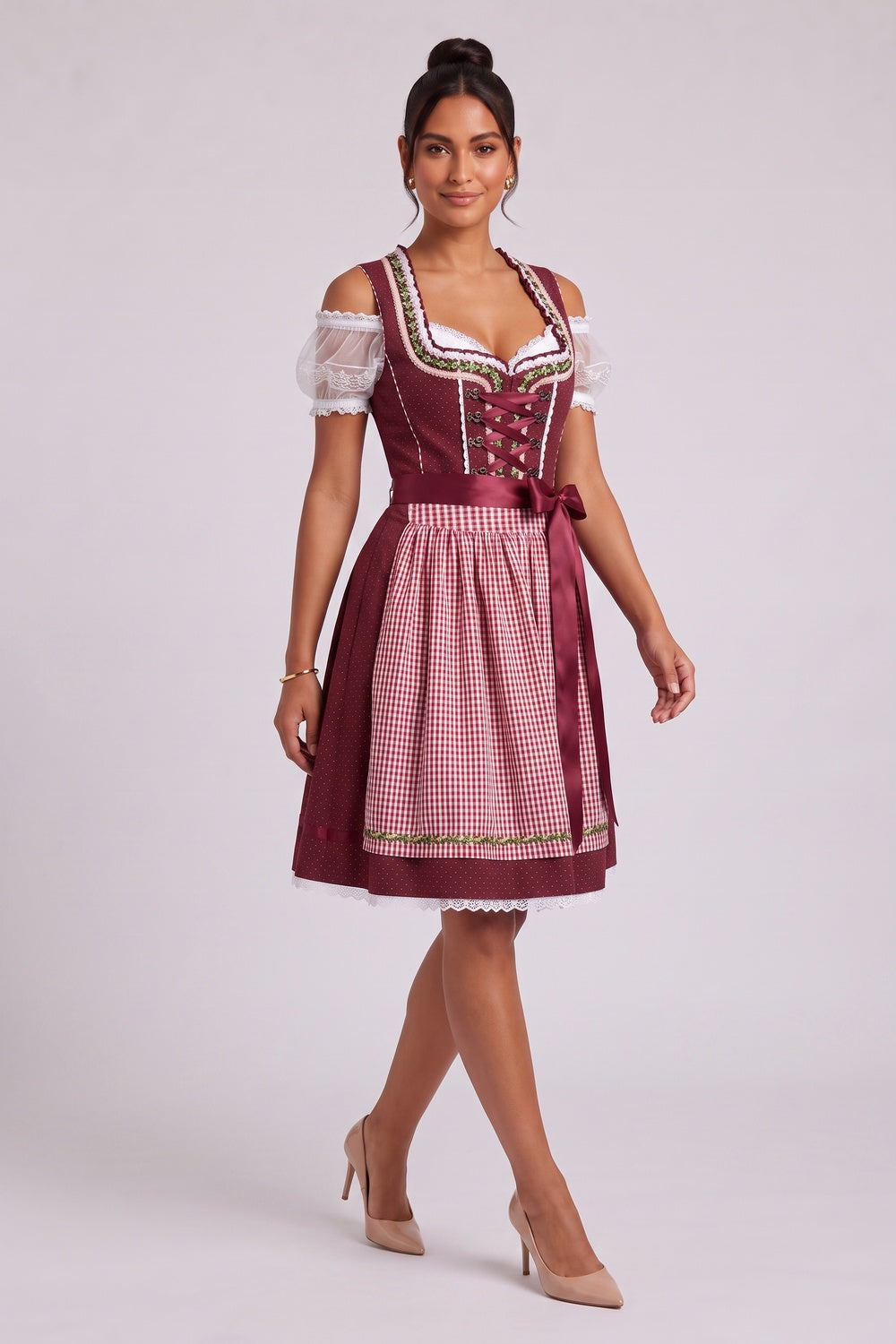 bb1a8e1d8172173b WOMEN’S BAVARIAN DIRNDL MIDI DRESS FOR OKTOBERFEST