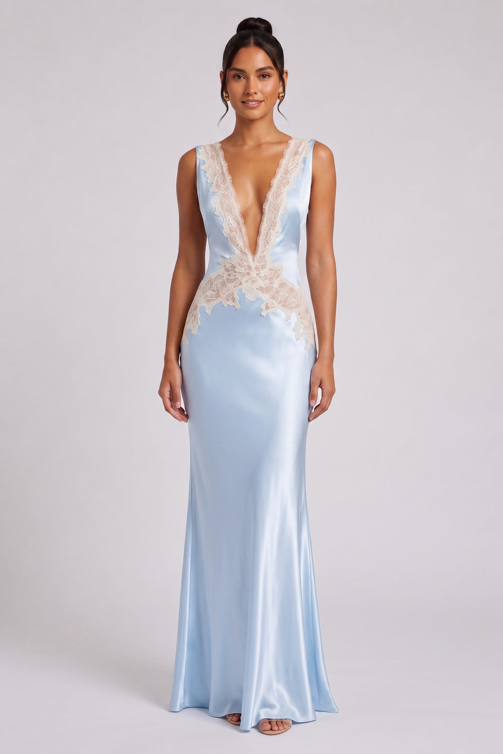 bc5f6dddf1a0e566 LIGHT BLUE SATIN LACE SLIP GOWN FOR WEDDING