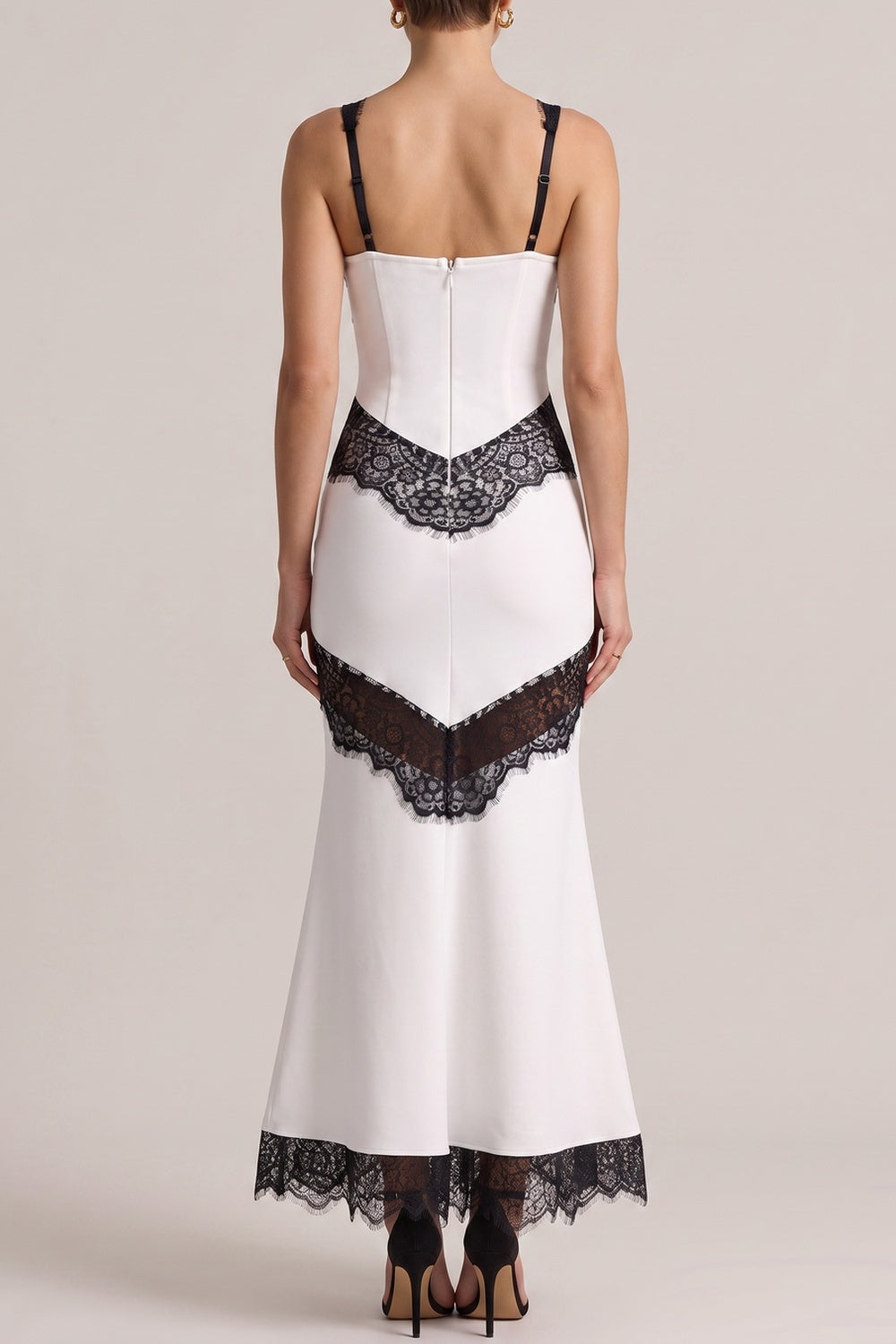 bf416cffabf607a0 SLEEVELESS BLACK LACE MERMAID MAXI DRESS FOR EVENING