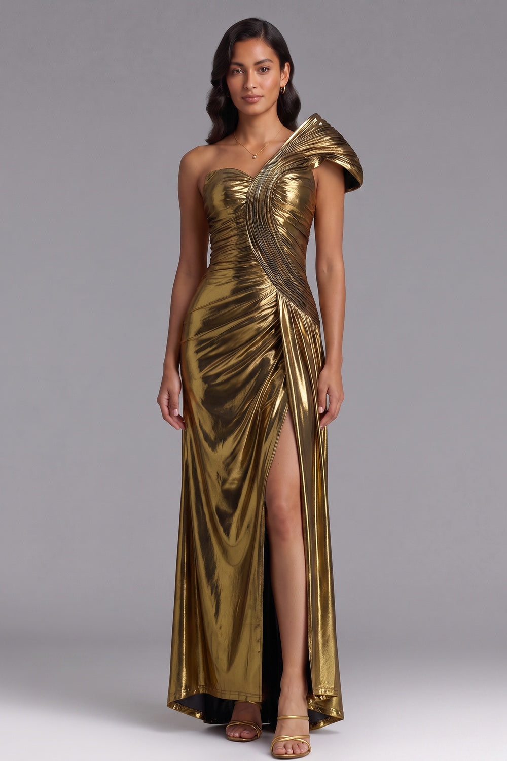 c090ef54de9f75ef_c6040987-2588-4aef-afb9-d254869eb350 GOLD ONE-SHOULDER METALLIC MAXI DRESS, EVENING