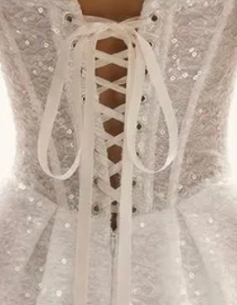c5ce694d186ae3a4f88942f8c6f4f53a WHITE SEQUINED TULLE FIT-AND-FLARE COCKTAIL DRESS