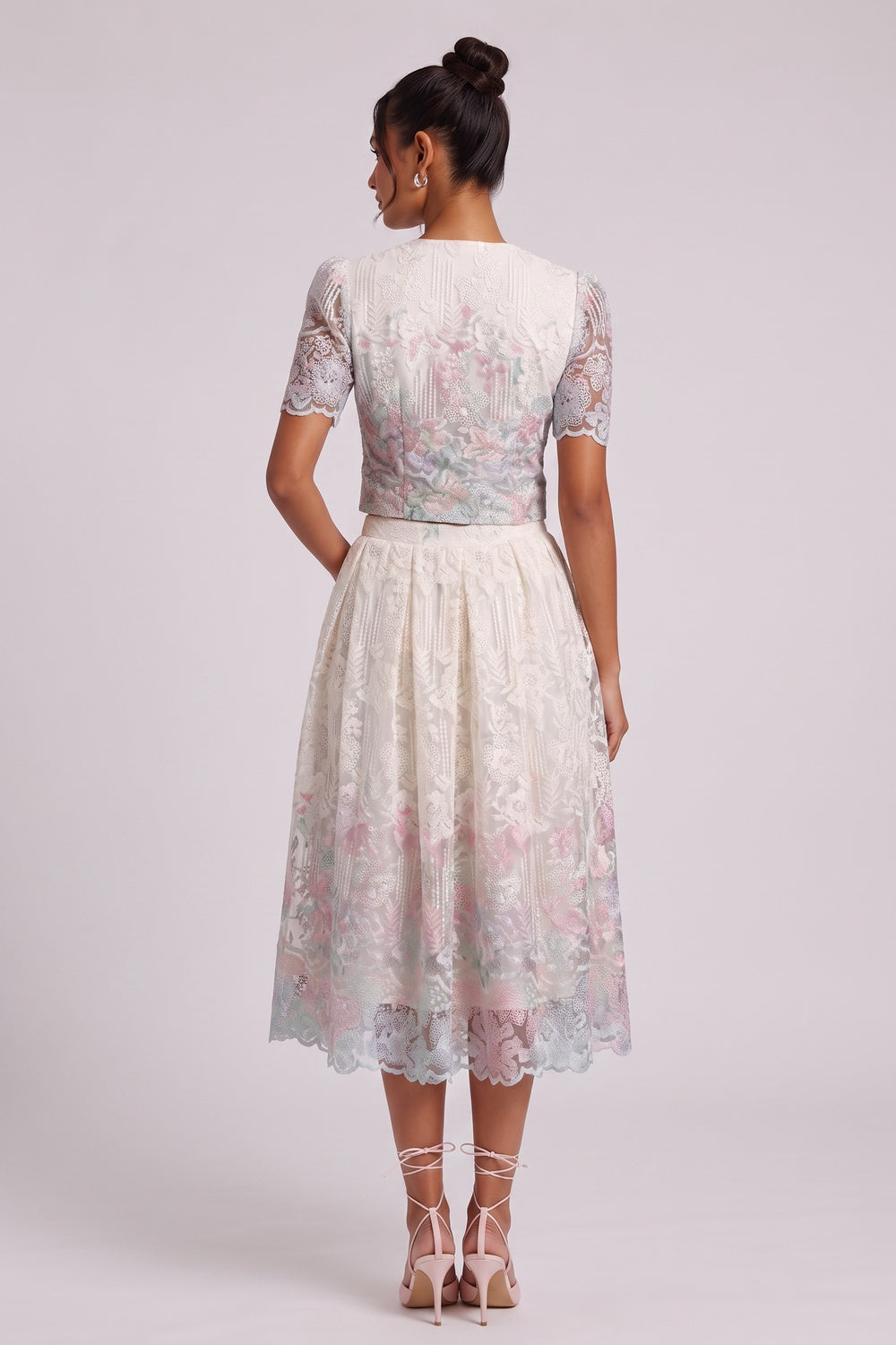cae2af42f5a8fd8e FLORAL LACE 2PC SET – CROPPED JACKET & MIDI SKIRT