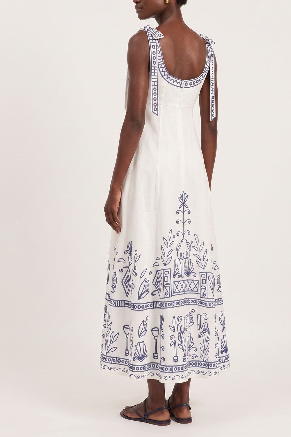 d0e3e613cc0eee07 SQUARE NECK FOLK EMBROIDERED MIDI DRESS FOR WEDDING GUEST