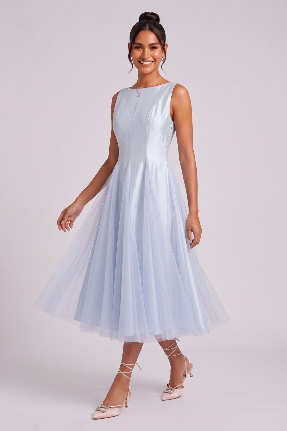 d9a0879efaebcd07 LIGHT BLUE SLEEVELESS MIDI DRESS FOR WEDDING GUEST