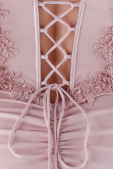 e4c633b84ea2be652c6265f1f6b52c85 PINK LACE CORSET GOWN, BODICE WAIST, EVENING DRESS