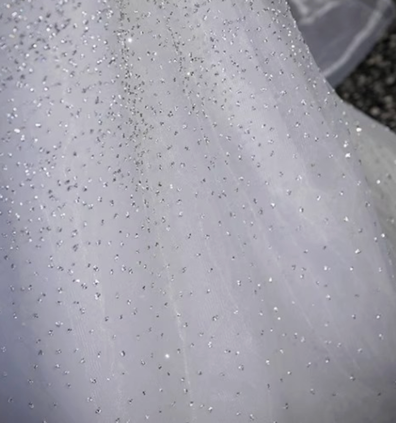 e4f64d1b27ee7d6a495f5c4ba40578bb SILVER TULLE A-LINE BALL GOWN FOR EVENING