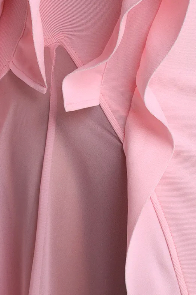 ed26b393945f70be20ea0cf532269262 LIGHT PINK A-LINE DRESS STRUCTURED BODICE FLARED SKIRT