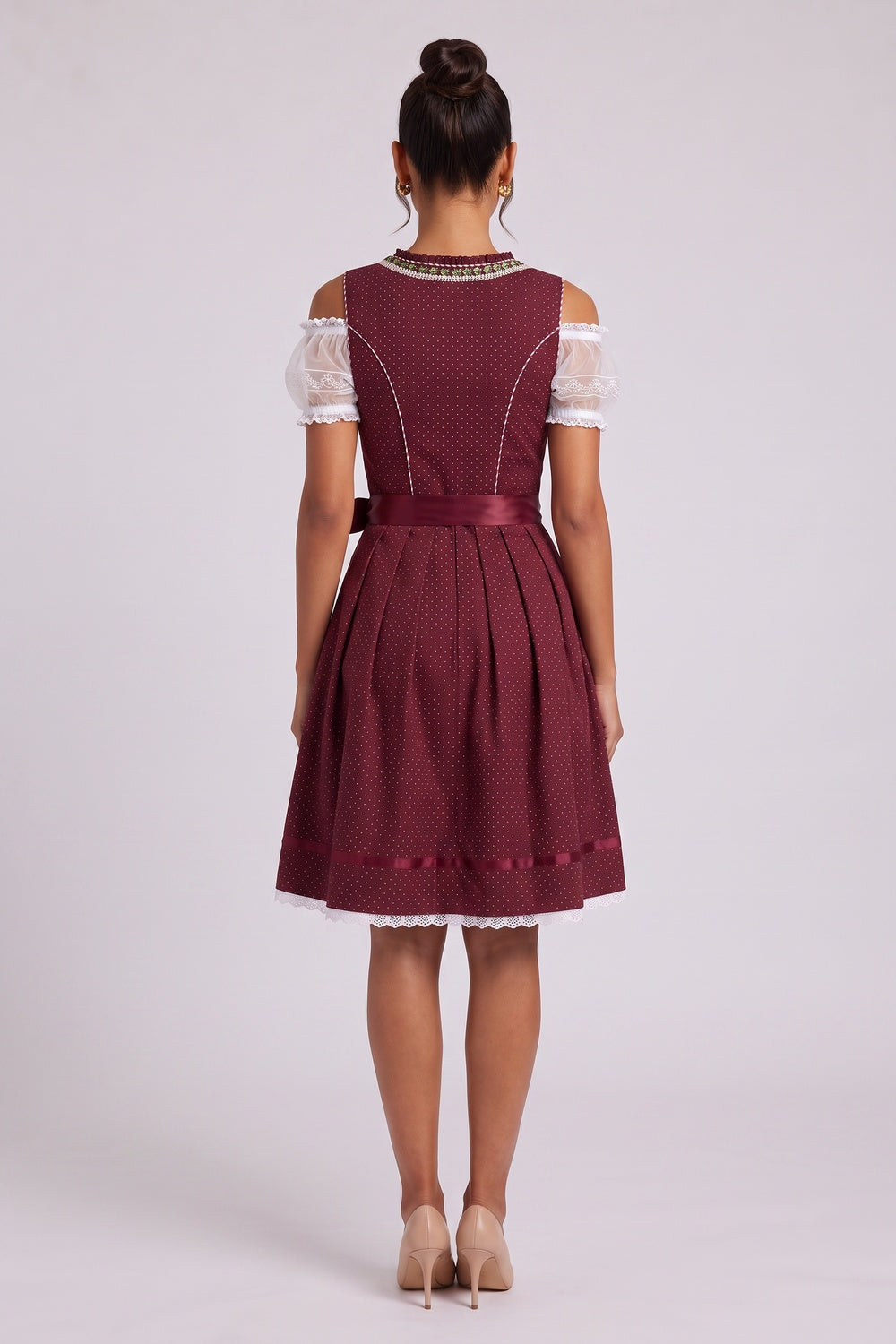 f38916d31df54300 WOMEN’S BAVARIAN DIRNDL MIDI DRESS FOR OKTOBERFEST
